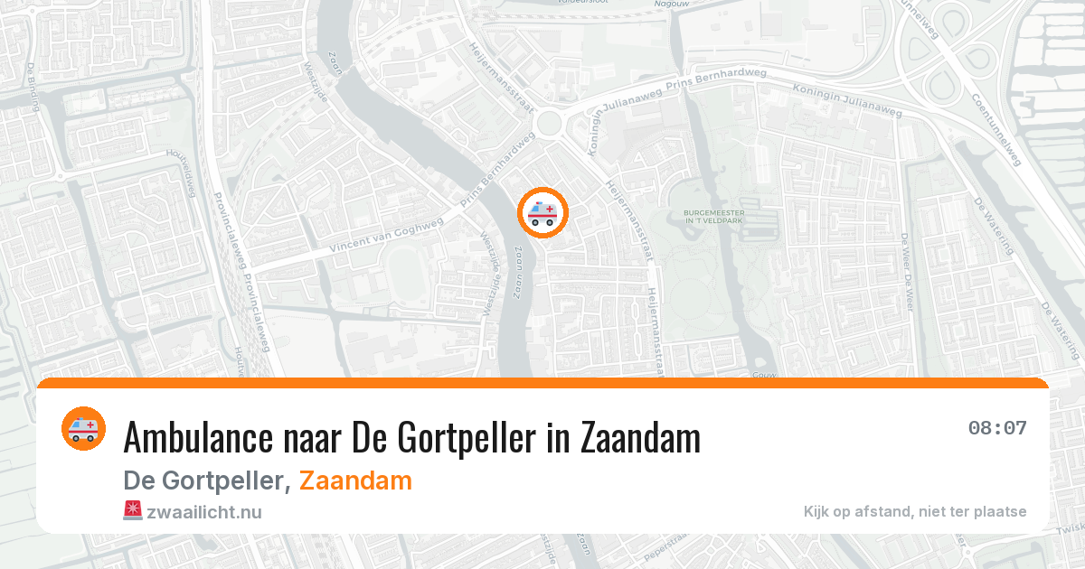 Ambulance naar De Gortpeller in Zaandam — 22 jul 2026