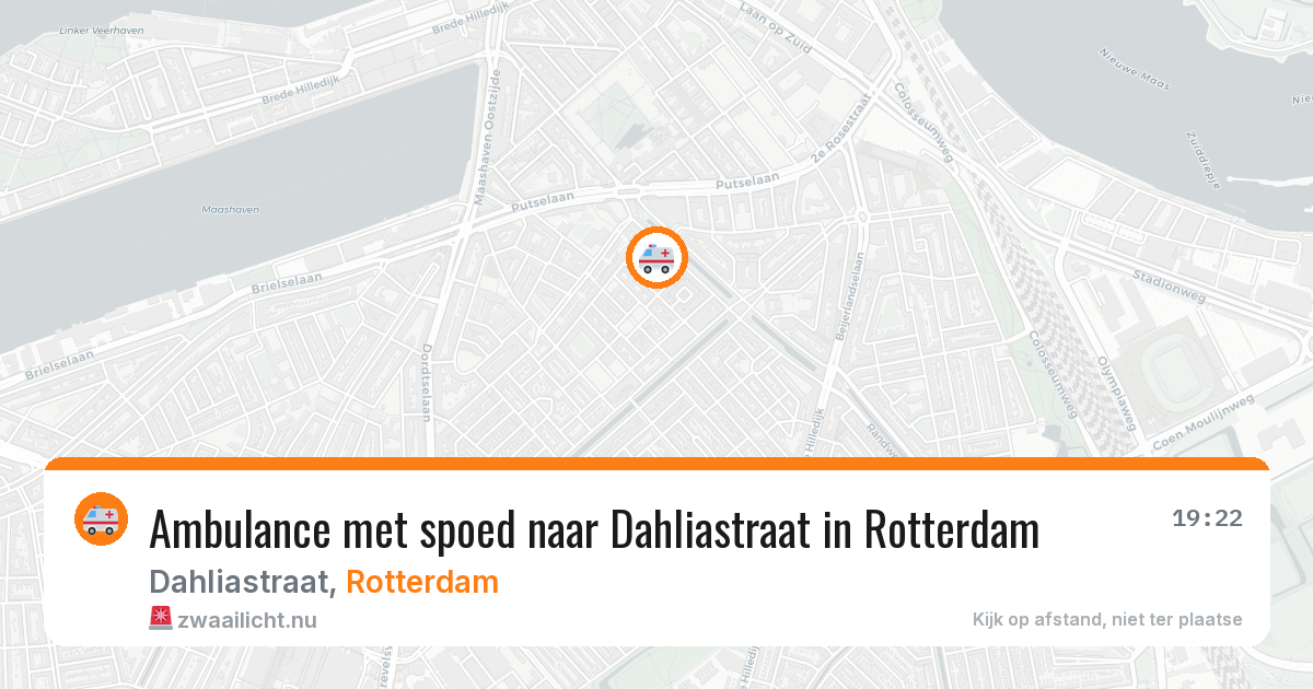 Ambulance met spoed naar Dahliastraat in Rotterdam — 14 mei 2026