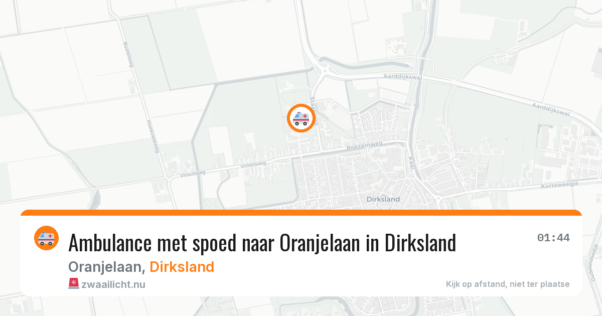 Ambulance met spoed naar Oranjelaan in Dirksland — 5 jun 2026
