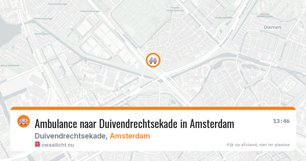 Ambulance naar Duivendrechtsekade in Amsterdam — 20 mei 2026