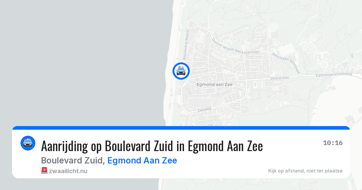 Aanrijding op Boulevard Zuid in Egmond Aan Zee — 11 jul 2026