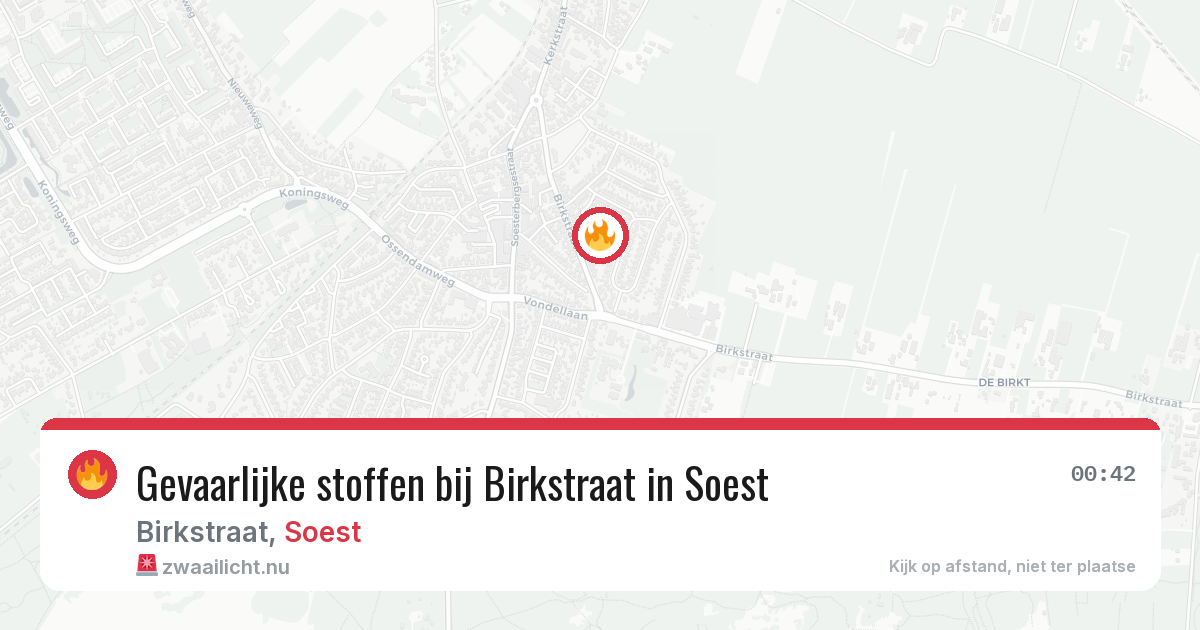 Gevaarlijke stoffen bij Birkstraat in Soest — 31 mei 2026