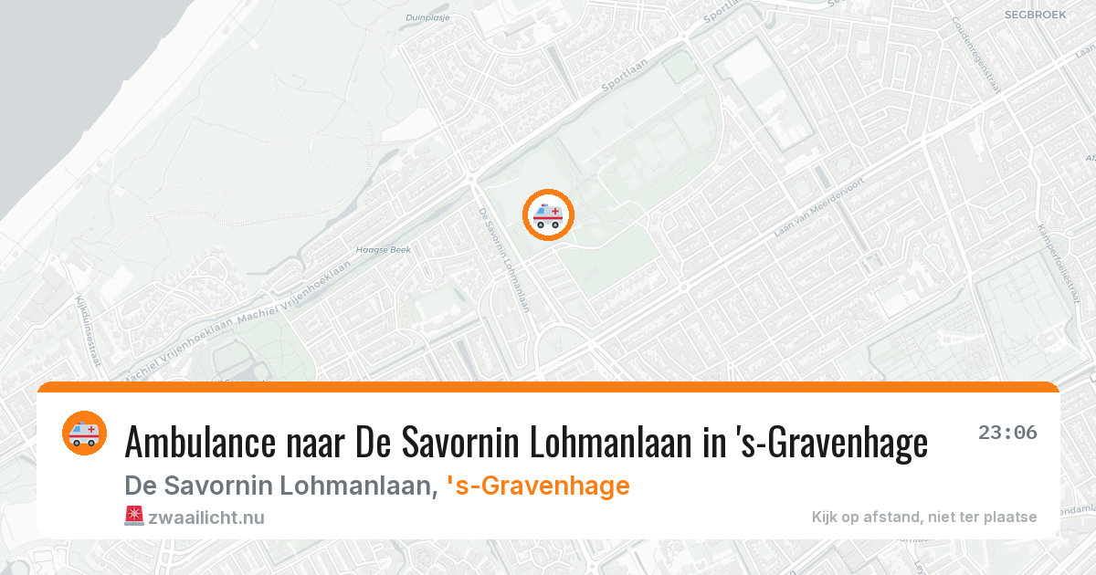 Ambulance naar De Savornin Lohmanlaan in 's-Gravenhage — 23 mei 2026