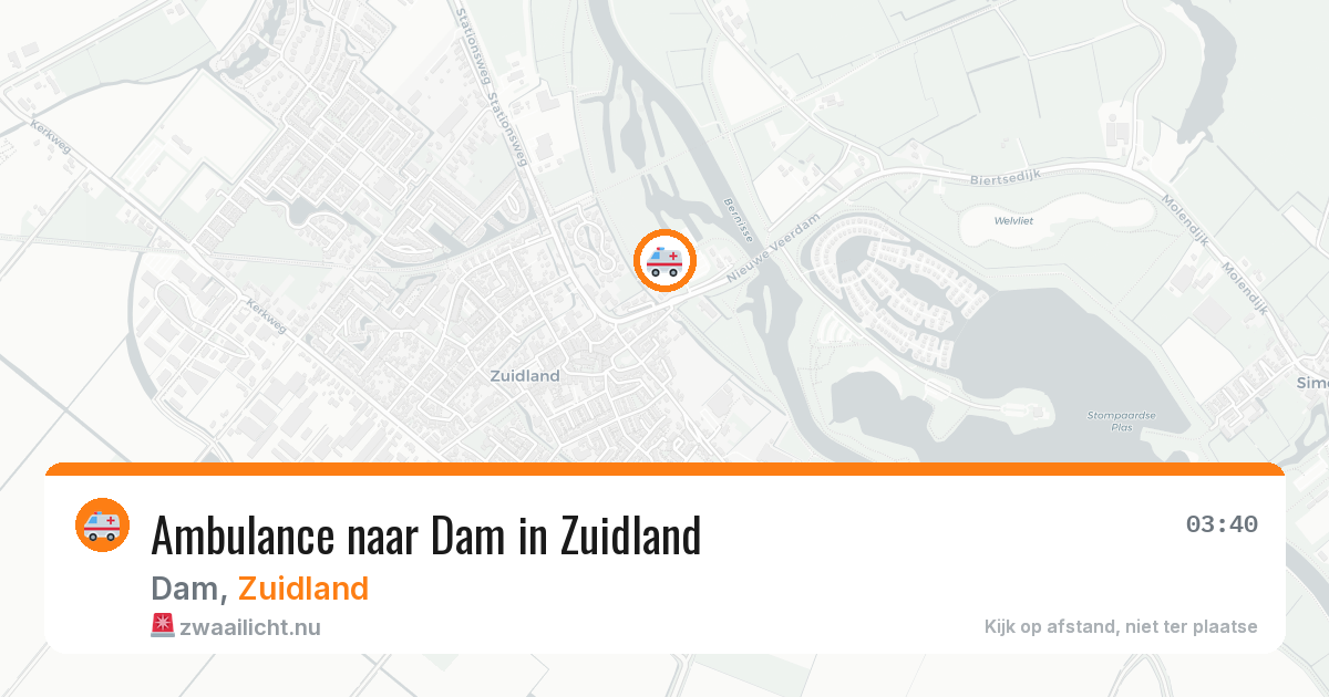 Ambulance naar Dam in Zuidland — 10 apr 2026