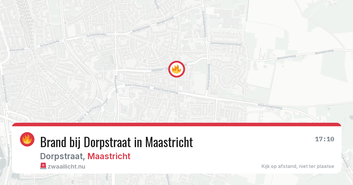 Brand bij Dorpstraat in Maastricht — 7 mei 2026