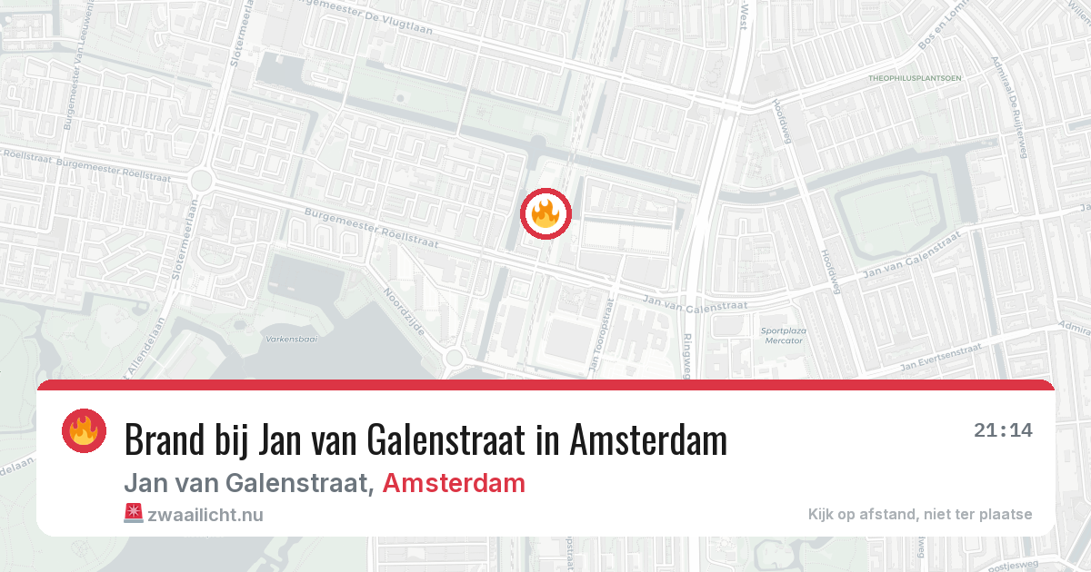 Brand bij Jan van Galenstraat in Amsterdam — 3 mei 2026