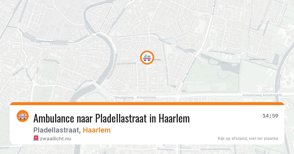 Ambulance naar Pladellastraat in Haarlem — 14 mrt 2026