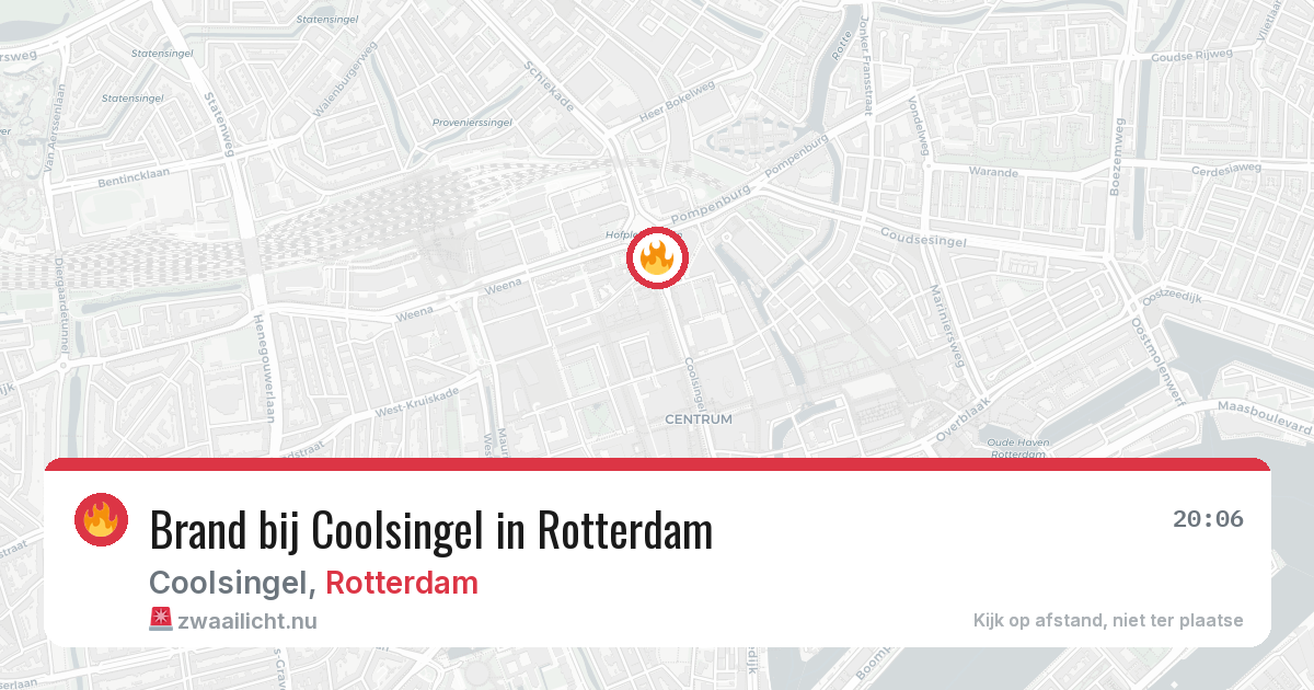 Brand bij Coolsingel in Rotterdam — 3 mrt 2026