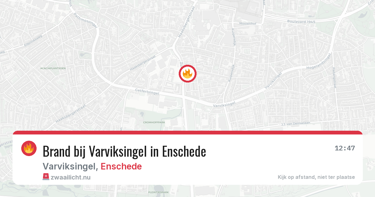 Brand bij Varviksingel in Enschede — 1 jul 2026