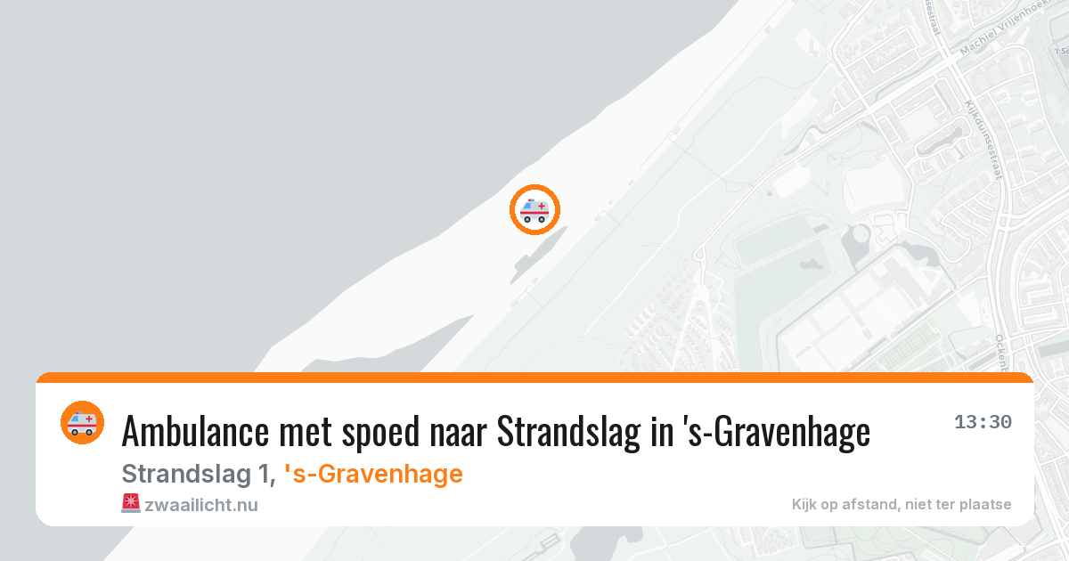 Ambulance met spoed naar Strandslag in 's-Gravenhage — 28 mrt 2026