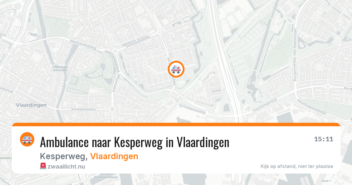Ambulance naar Kesperweg in Vlaardingen — 22 jul 2026
