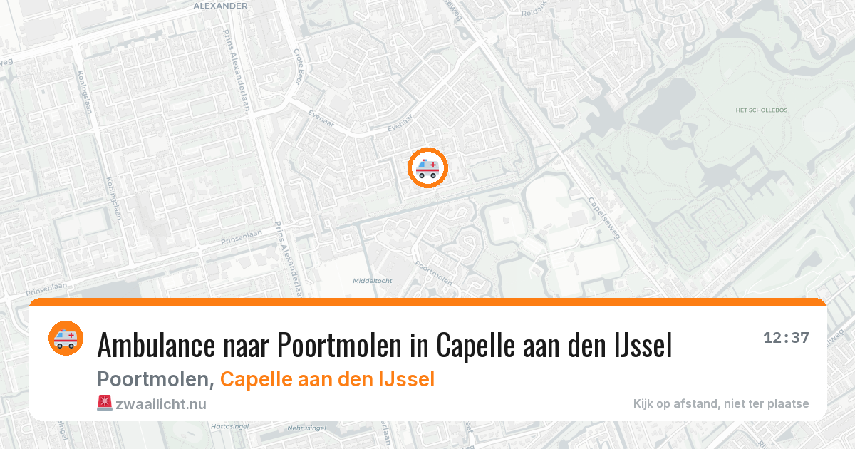 Ambulance naar Poortmolen in Capelle aan den IJssel — 7 mei 2026