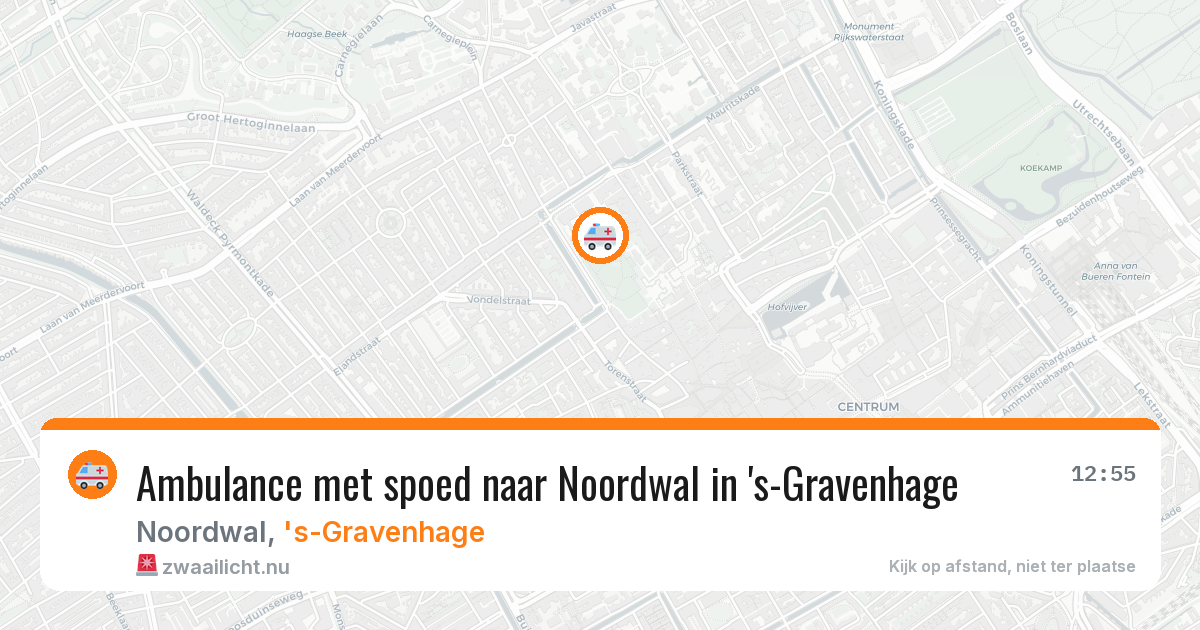 Ambulance met spoed naar Noordwal in 's-Gravenhage — 11 mei 2026