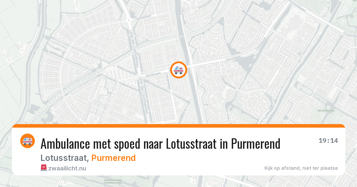 Ambulance met spoed naar Lotusstraat in Purmerend — 22 jul 2026