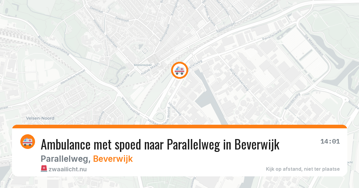 Ambulance met spoed naar Parallelweg in Beverwijk — 20 jul 2026