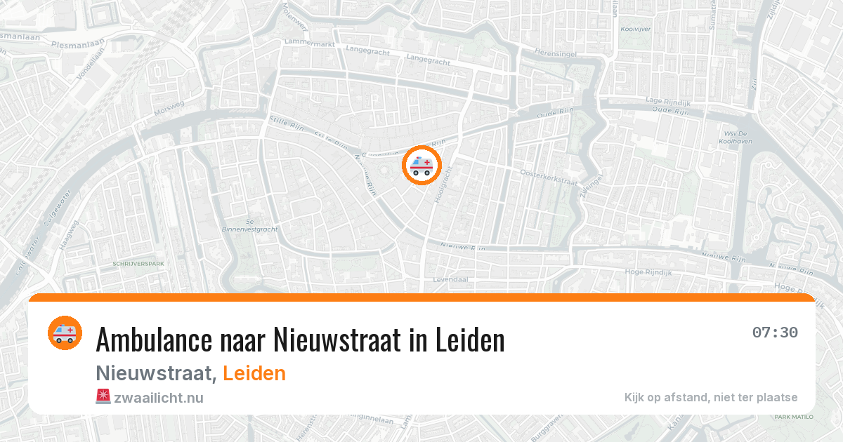 Ambulance naar Nieuwstraat in Leiden — 19 mei 2026