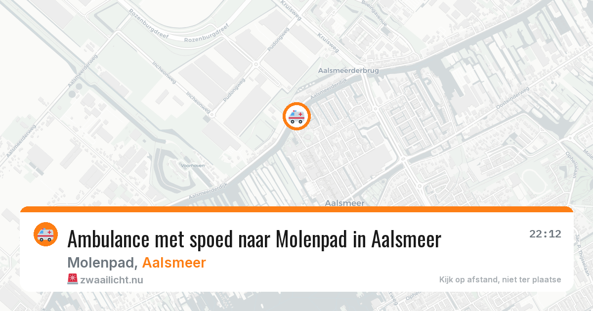 Ambulance met spoed naar Molenpad in Aalsmeer — 11 jul 2026