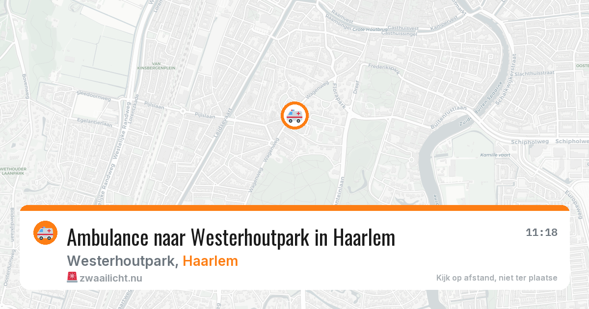 Ambulance naar Westerhoutpark in Haarlem — 21 jul 2026