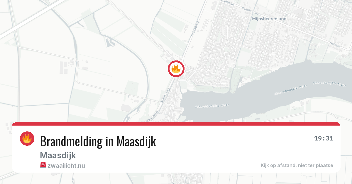 Brandmelding in Maasdijk — 12 jul 2026
