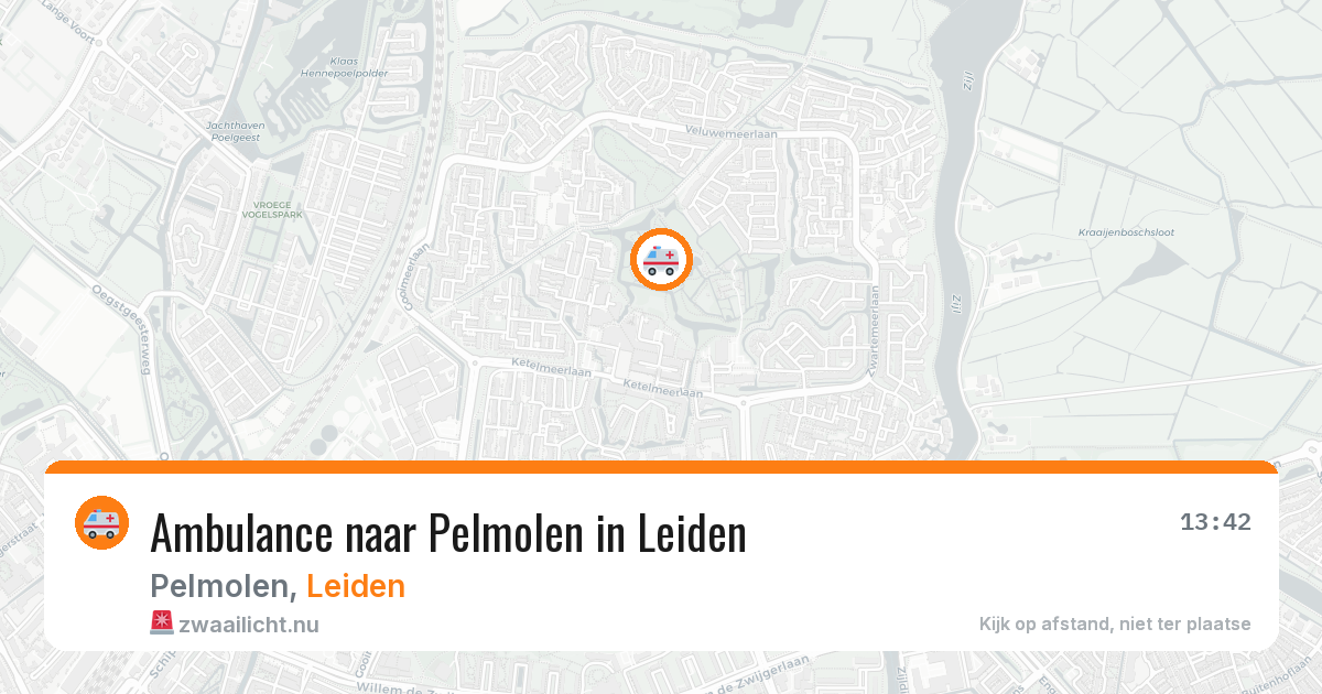 Ambulance naar Pelmolen in Leiden — 23 jul 2026