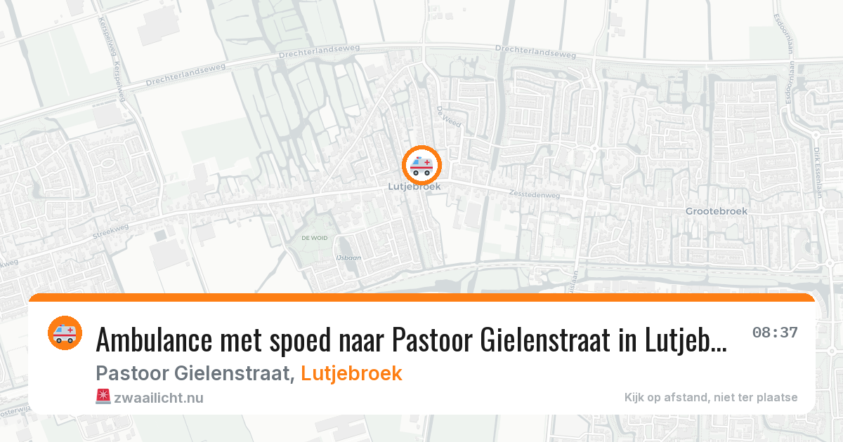 Ambulance met spoed naar Pastoor Gielenstraat in Lutjebroek — 9 jul 2026