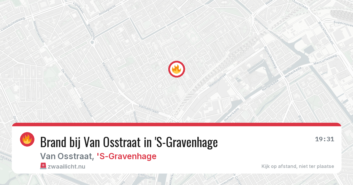 Brand bij Van Osstraat in 'S-Gravenhage — 22 apr 2026