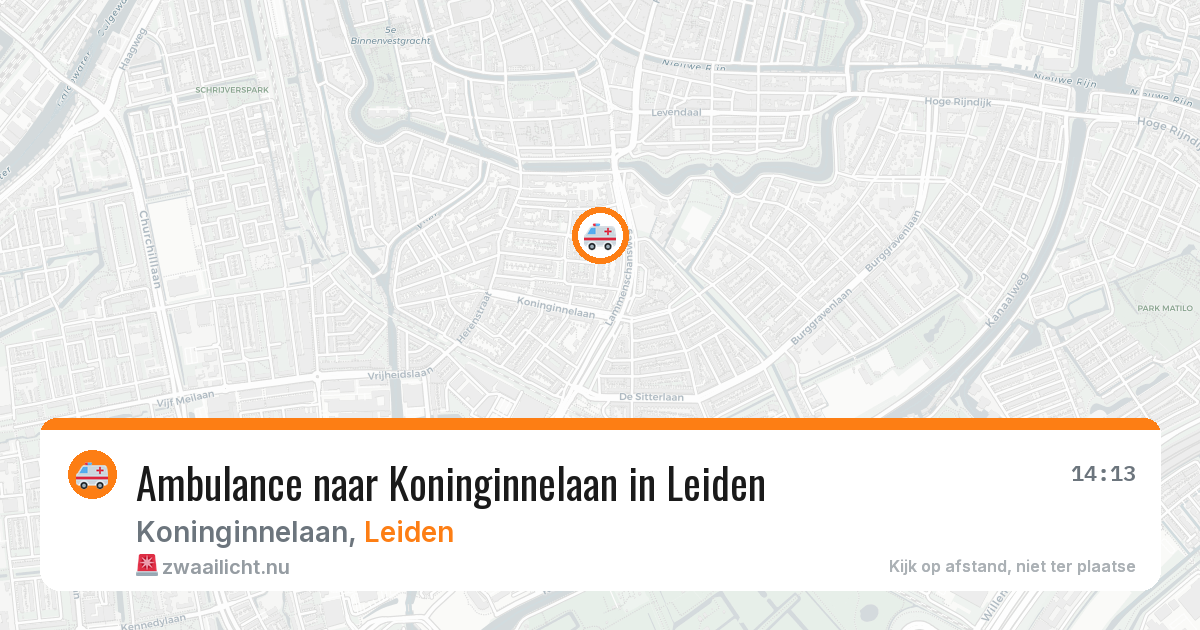 Ambulance naar Koninginnelaan in Leiden — 21 jul 2026