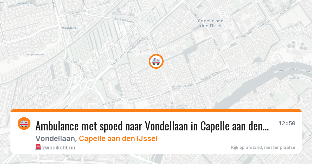 Ambulance met spoed naar Vondellaan in Capelle aan den IJssel — 20 mei 2026