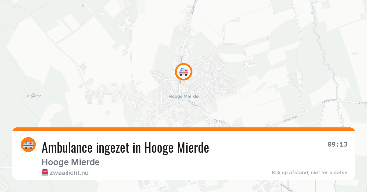 Ambulance ingezet in Hooge Mierde — 27 jun 2026