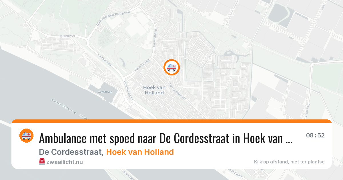 Ambulance met spoed naar De Cordesstraat in Hoek van Holland — 9 apr 2026