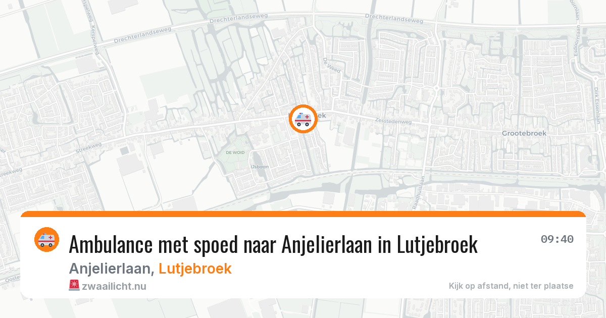 Ambulance met spoed naar Anjelierlaan in Lutjebroek — 12 jul 2026