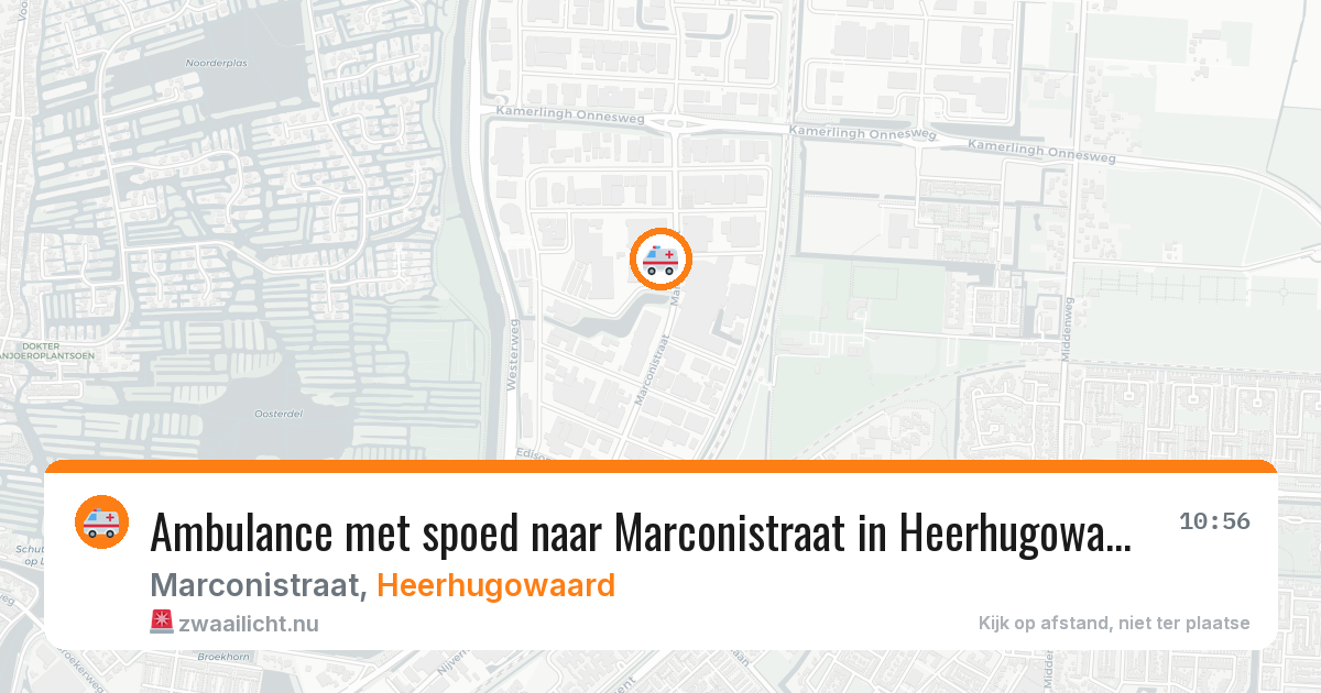 Ambulance met spoed naar Marconistraat in Heerhugowaard — 22 jul 2026
