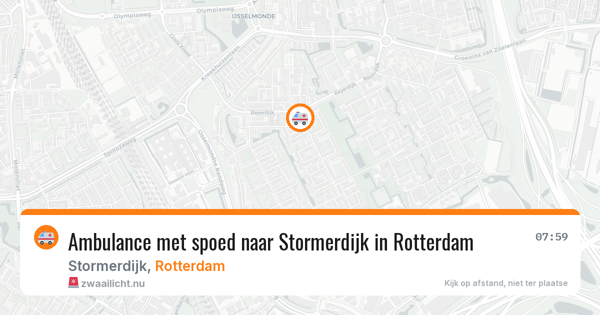 Ambulance met spoed naar Stormerdijk in Rotterdam — 26 mrt 2026