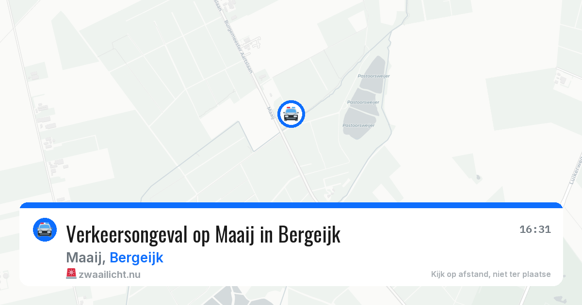 Verkeersongeval op Maaij in Bergeijk — 13 mei 2026