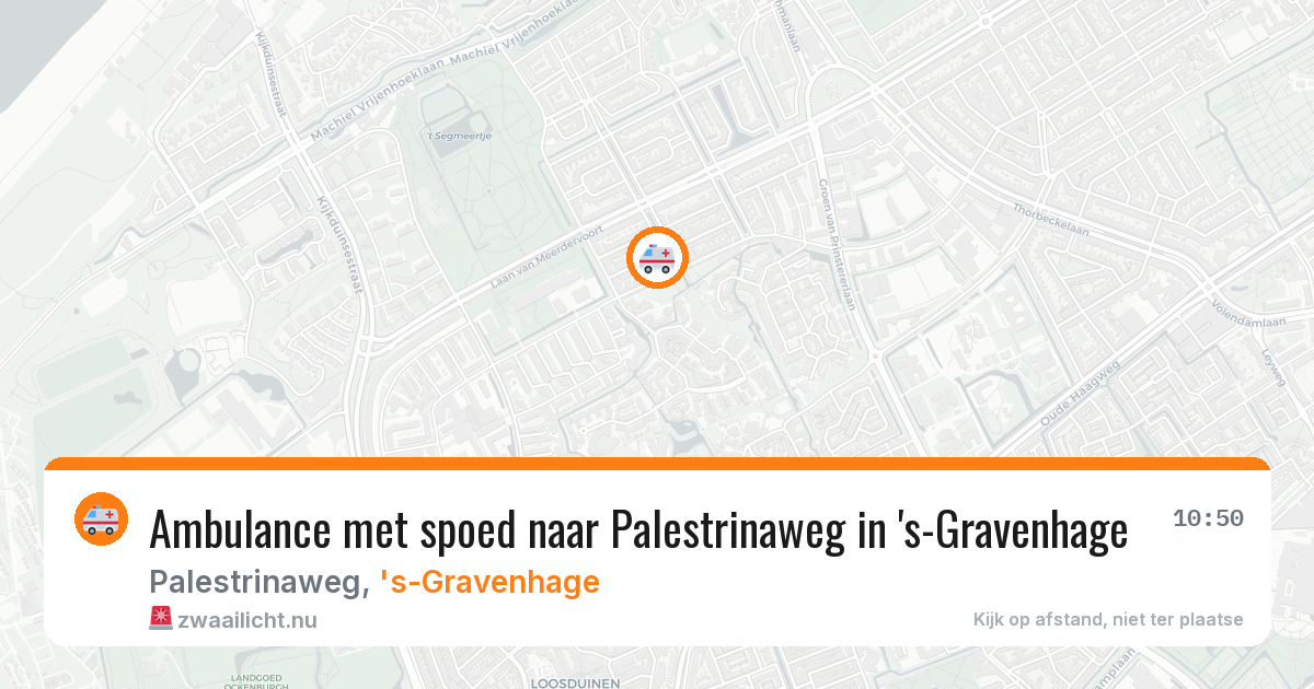 Ambulance met spoed naar Palestrinaweg in 's-Gravenhage — 7 mei 2026