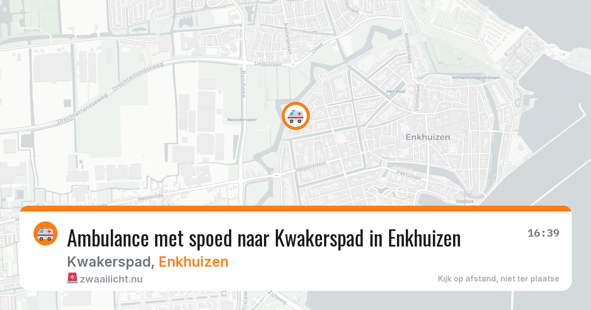 Ambulance met spoed naar Kwakerspad in Enkhuizen — 3 mei 2026