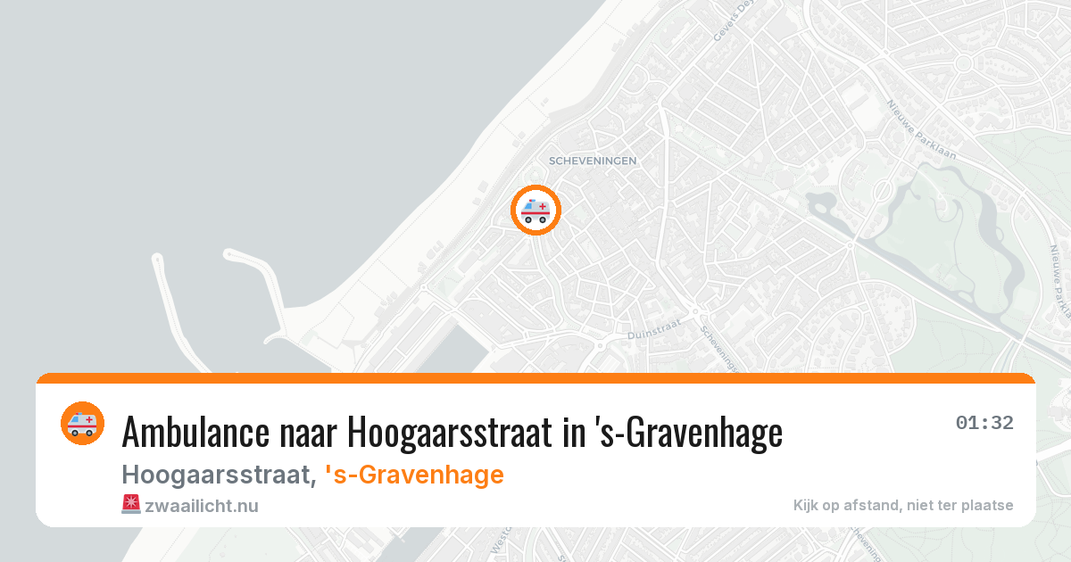 Ambulance naar Hoogaarsstraat in 's-Gravenhage — 8 mei 2026