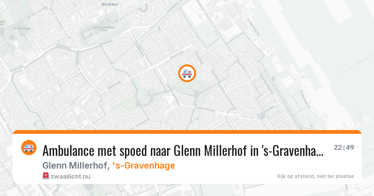 Ambulance met spoed naar Glenn Millerhof in 's-Gravenhage — 7 mrt 2026