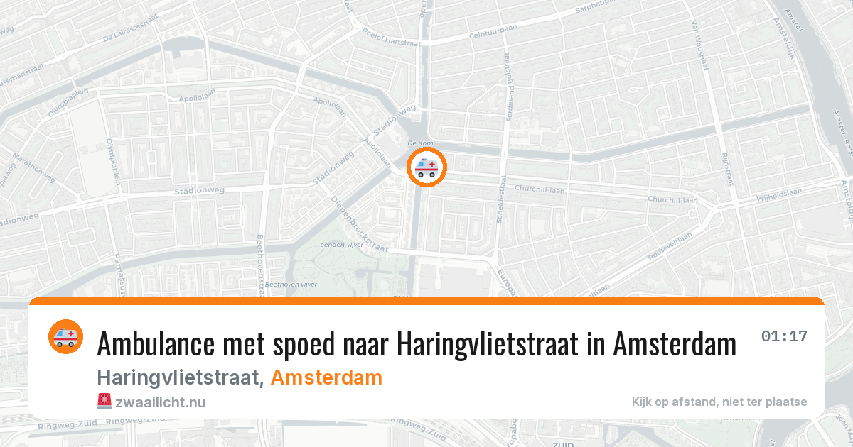 Ambulance met spoed naar Haringvlietstraat in Amsterdam — 15 jul 2026