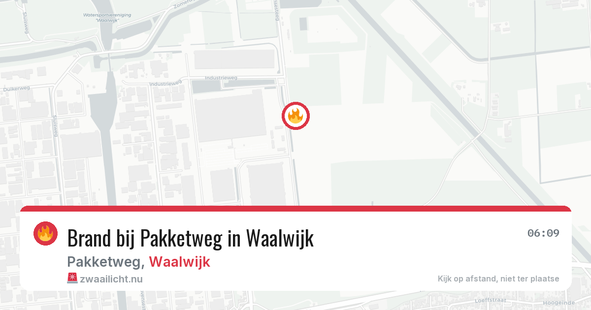 Brand bij Pakketweg in Waalwijk — 1 jun 2026