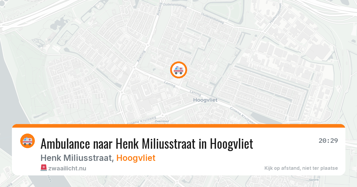 Ambulance naar Henk Miliusstraat in Hoogvliet — 14 jul 2026