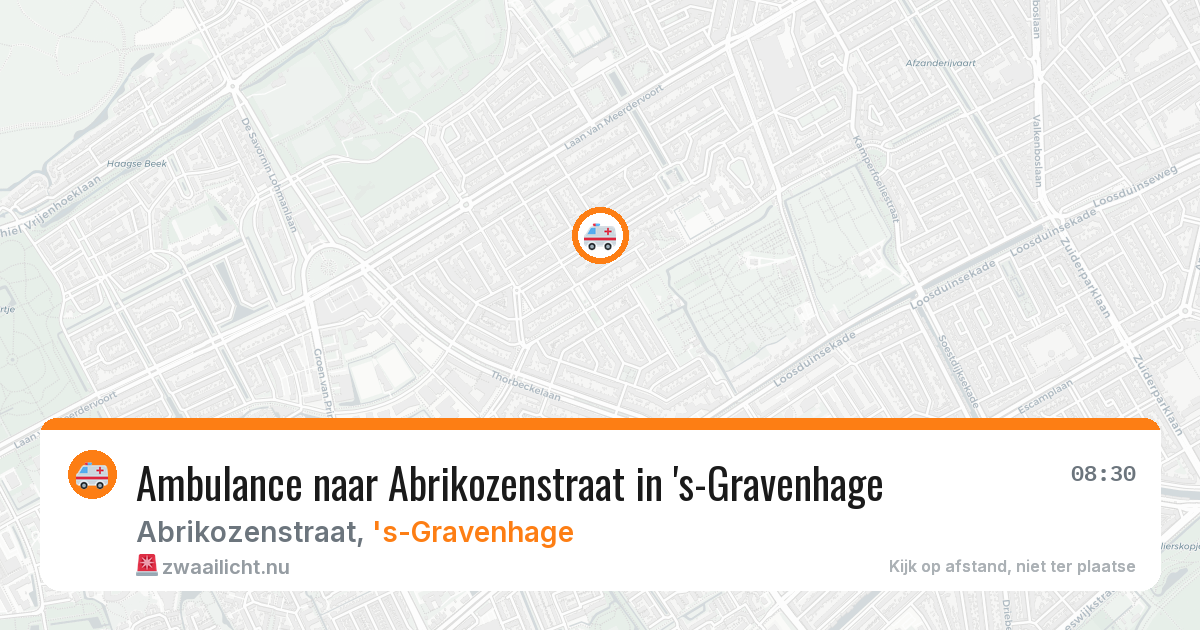 Ambulance naar Abrikozenstraat in 's-Gravenhage — 16 jul 2026