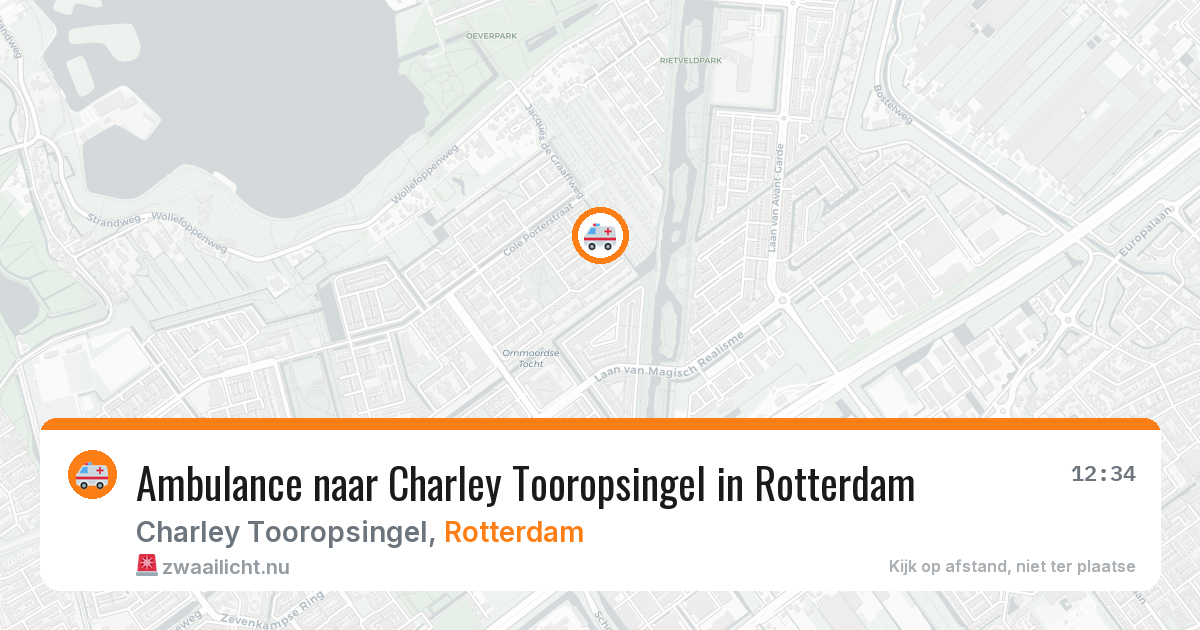 Ambulance naar Charley Tooropsingel in Rotterdam — 14 jul 2026