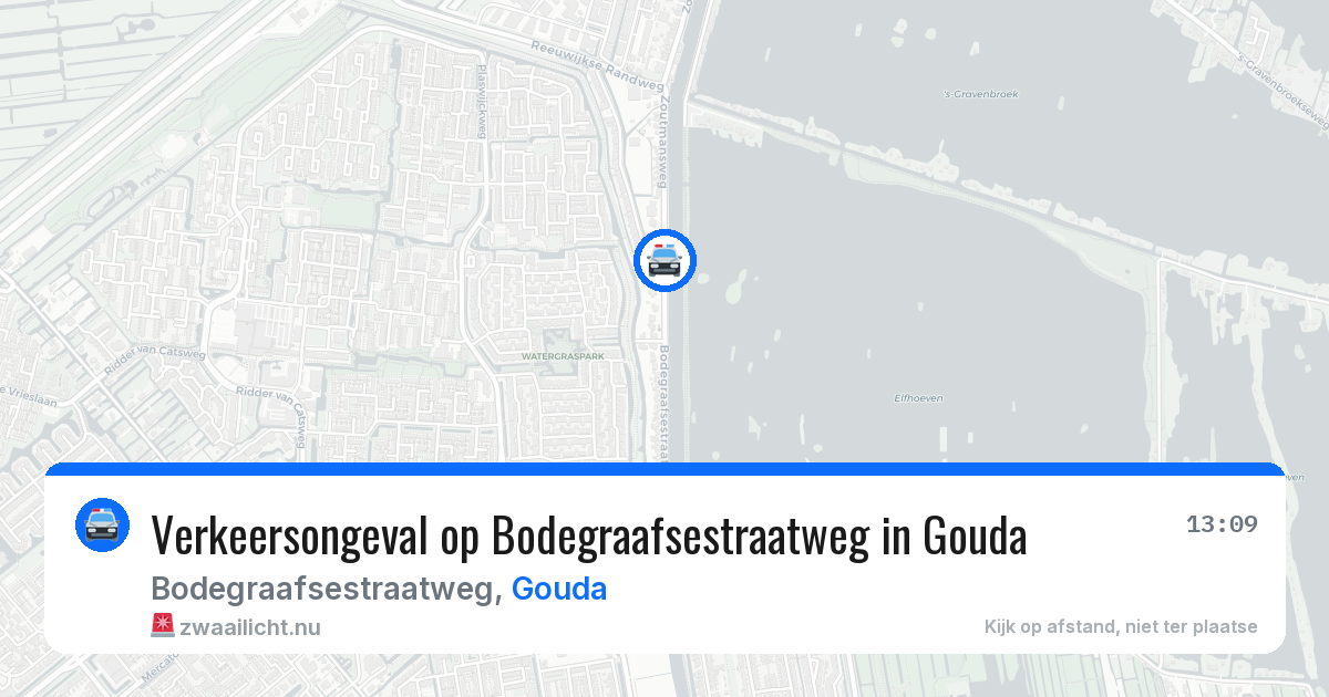 Verkeersongeval op Bodegraafsestraatweg in Gouda — 24 jul 2026