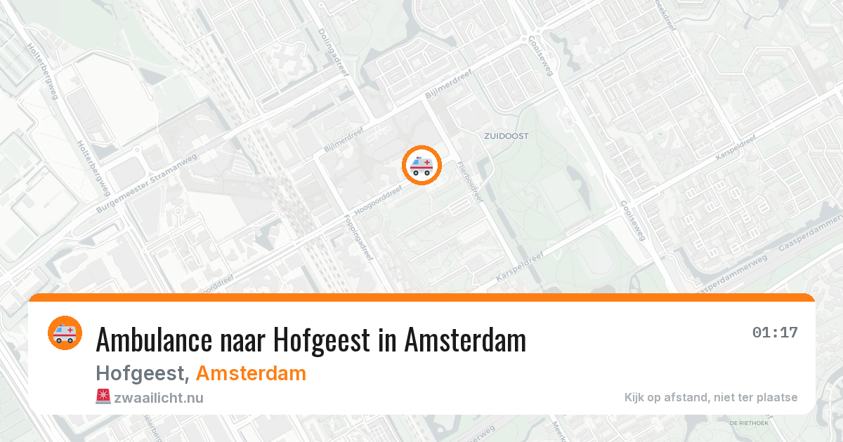 Ambulance naar Hofgeest in Amsterdam — 17 jul 2026