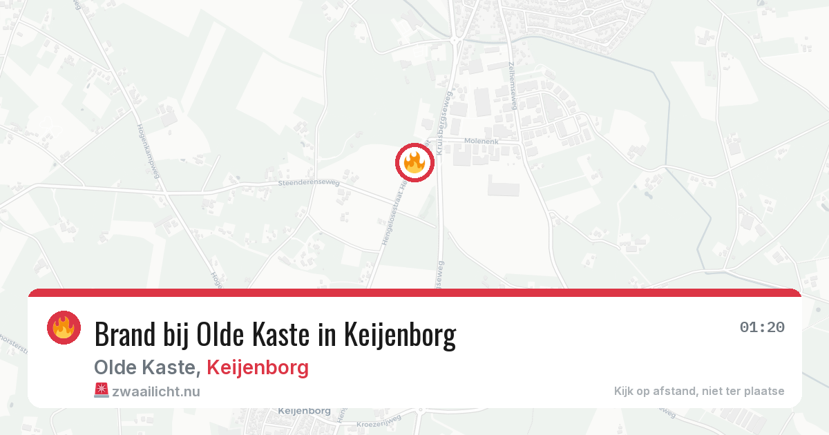 Brand bij Olde Kaste in Keijenborg — 12 mrt 2026