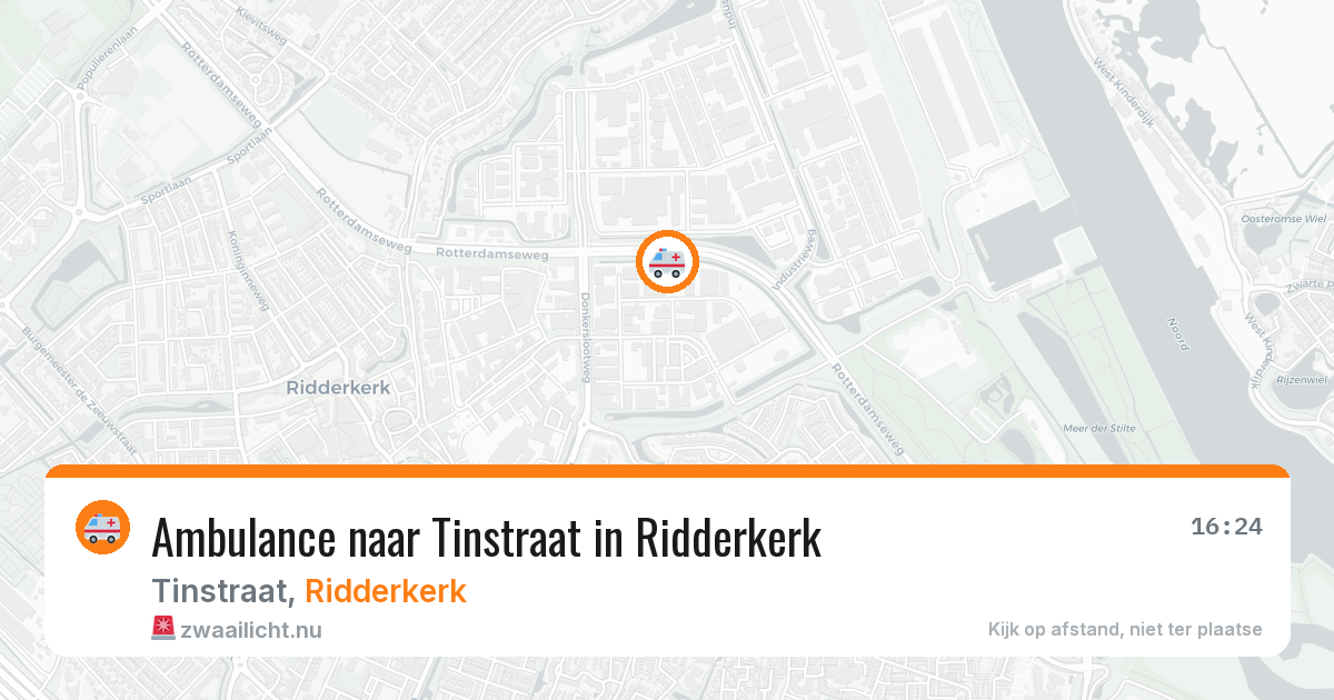 Ambulance naar Tinstraat in Ridderkerk — 20 mei 2026