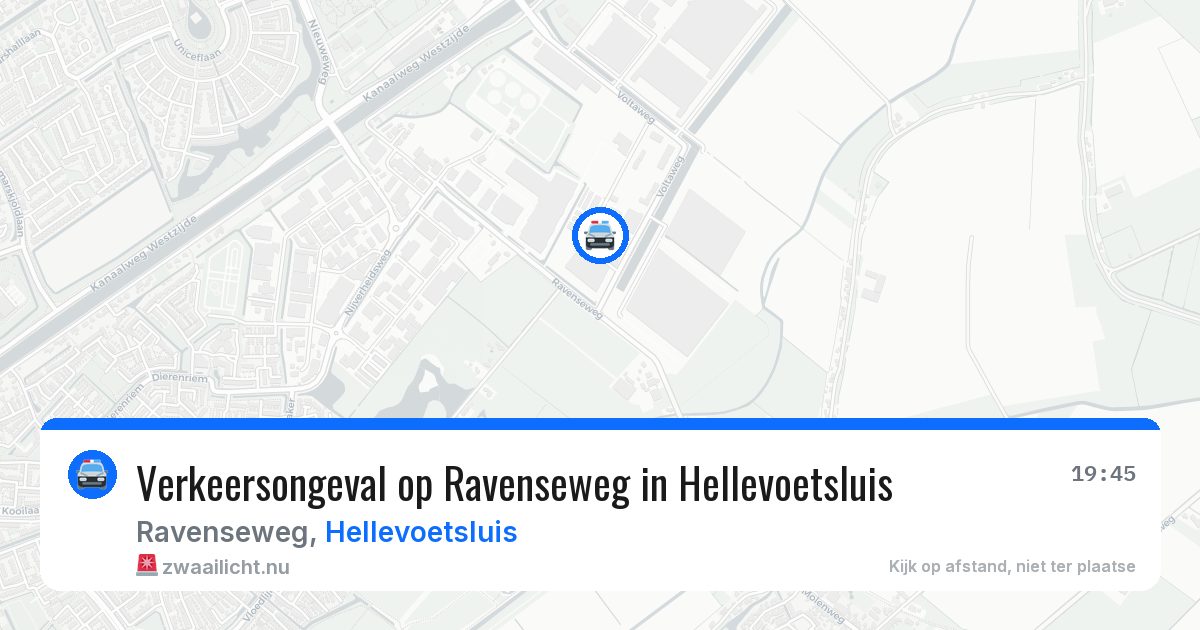 Verkeersongeval op Ravenseweg in Hellevoetsluis — 12 jul 2026