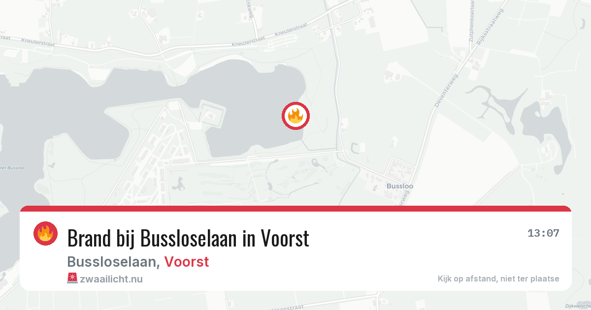 Brand bij Bussloselaan in Voorst — 24 mrt 2026
