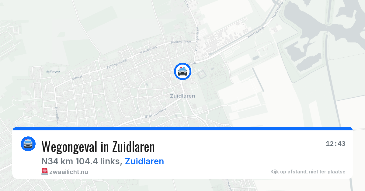 Wegongeval in Zuidlaren — 21 mrt 2026
